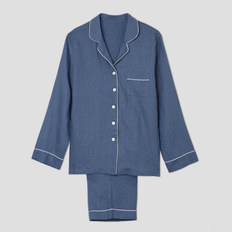 Blueberry Linen Pajama Set