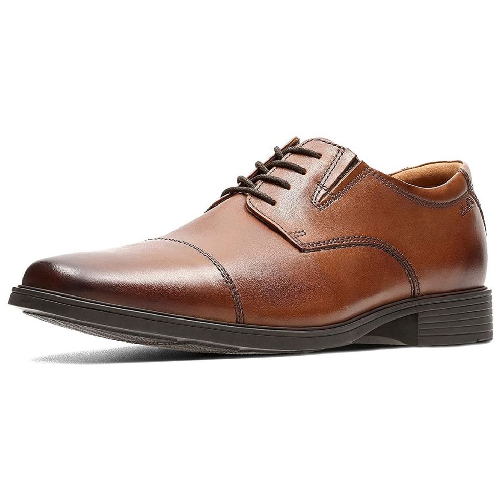 Men's Tilden Cap Oxford Shoe Dark Tan Leather