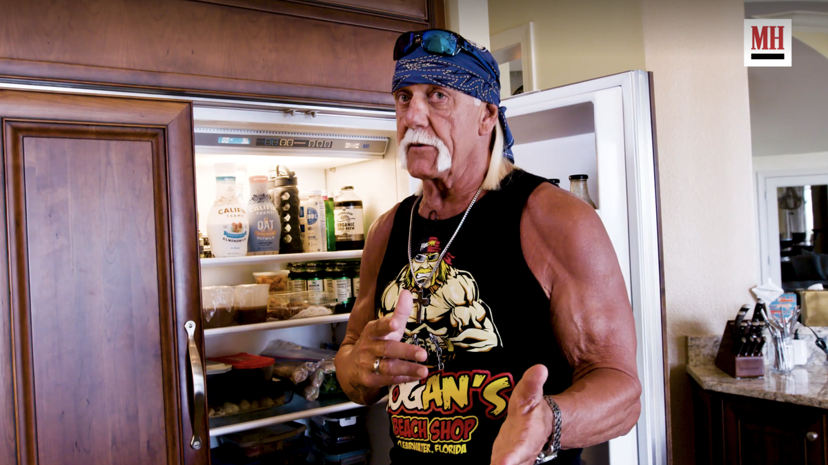 preview for Hulk Hogan Shows Off His Gym & Fridge | Gym & Fridge | Men's Health